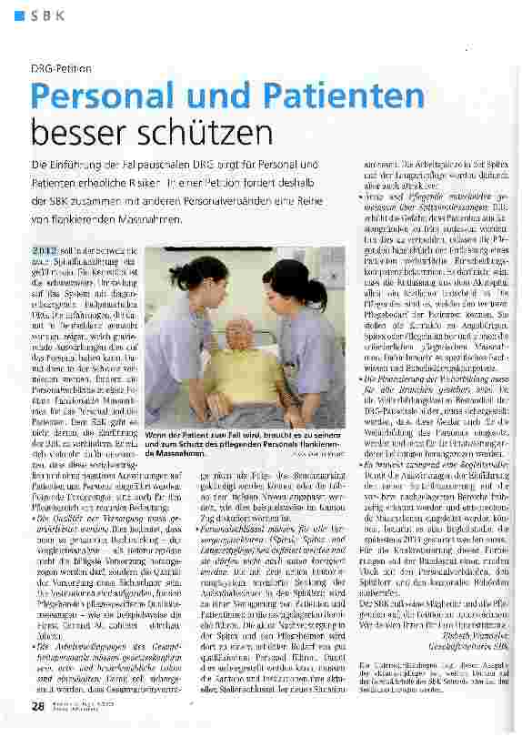 Vorschauseite 1: Personal und Patienten besser schützen