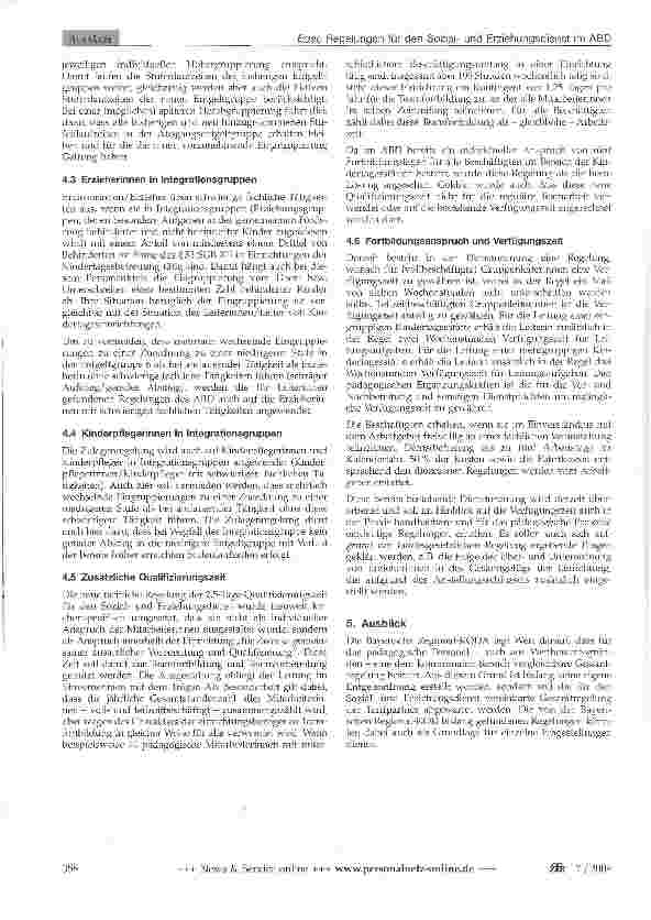 Vorschauseite 4: Regelungen für den Sozialund Erziehungsdienst im Arbeitsvertragsrecht der bayerischen Diözesen (ABD)