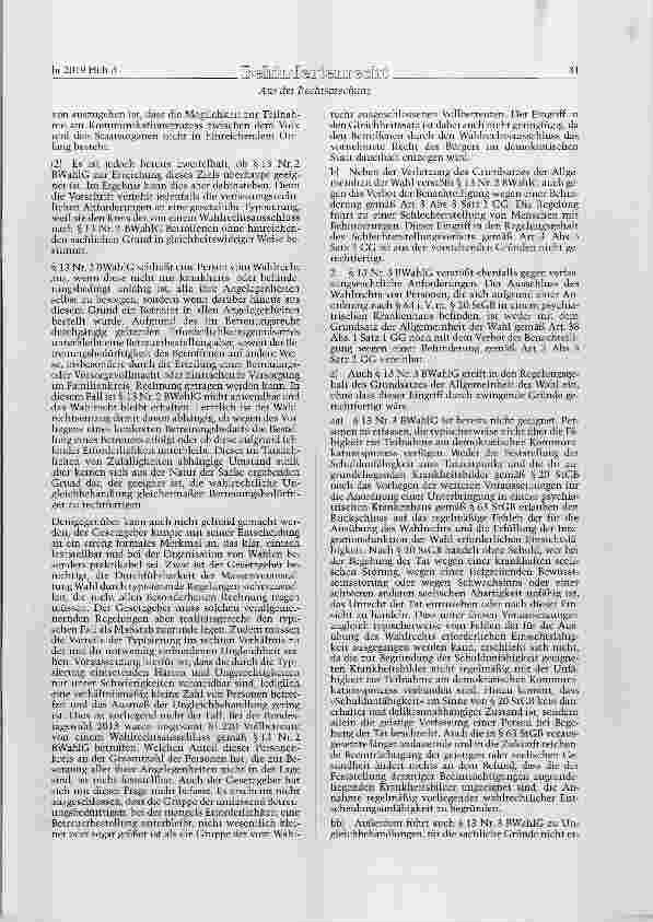 Vorschauseite 3: SGB IX § 165 Satz 2 Interne Stellenbewerber - keine teilhaberechtliche Pflicht zur Einladung zum Vorstellungsgespräch