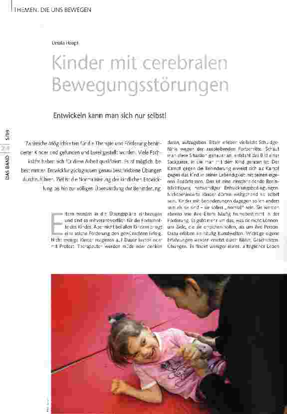 Vorschauseite 1: Kinder mit cerebralen Bewegungsstörungen