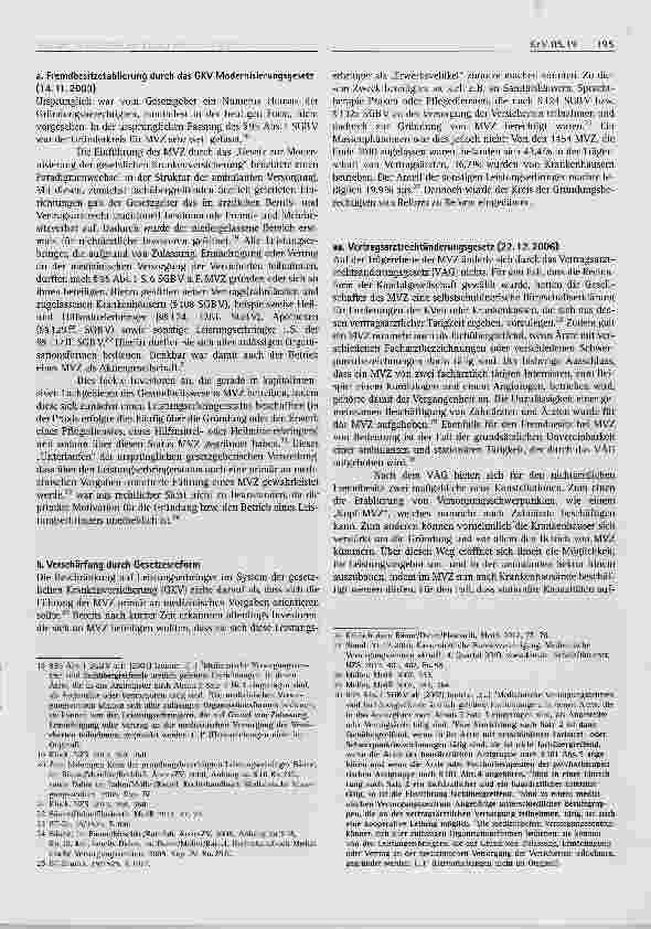 Vorschauseite 3: Nichtärztlicher Fremdbesitz von Medizinischen Versorgungszentren (Teil 1)
