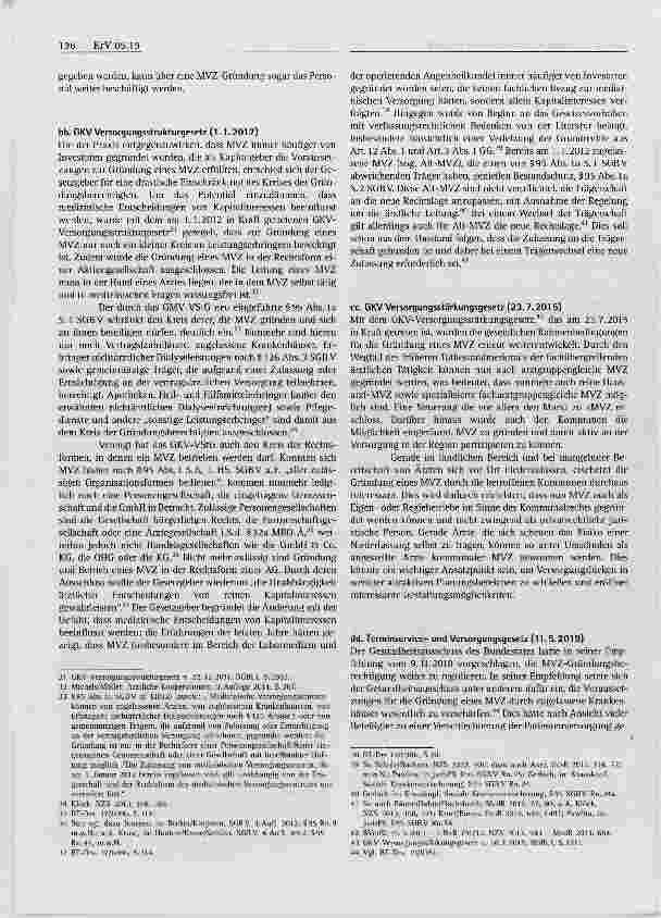 Vorschauseite 4: Nichtärztlicher Fremdbesitz von Medizinischen Versorgungszentren (Teil 1)