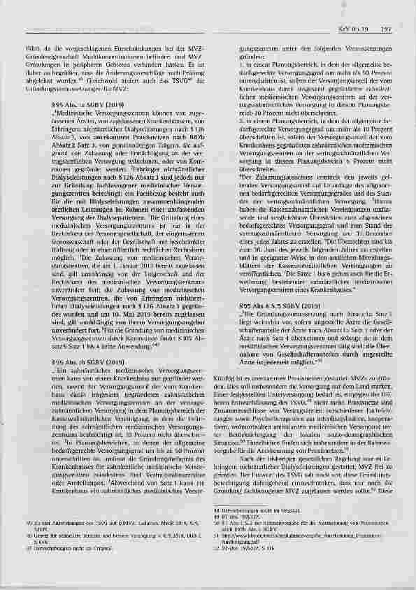 Vorschauseite 5: Nichtärztlicher Fremdbesitz von Medizinischen Versorgungszentren (Teil 1)