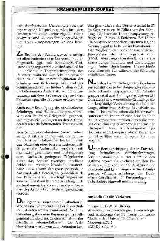 Vorschauseite 4: Welche Möglichkeiten der Schulung des Asthmatikers gibt es?