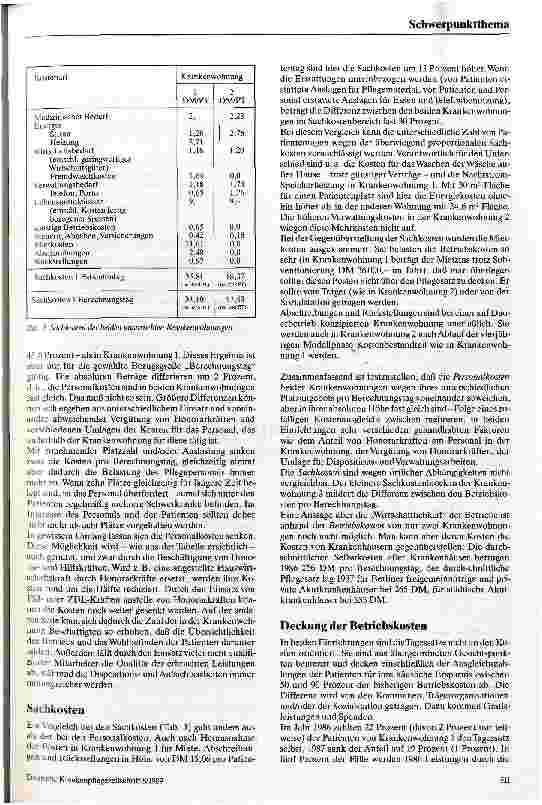Vorschauseite 4: Betriebskosten von zwei Krankenwohnungen im Vergleich