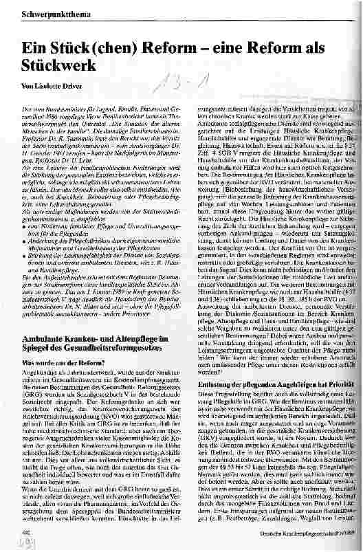 Vorschauseite 1: Ein Stück(chen) Reform - eine Reform als Stückwerk
