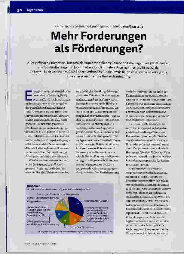 Vorschauseite 1: Mehr Forderungen als Förderungen?