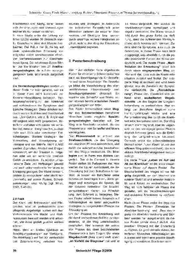 Vorschauseite 5: Poster zum Thema Schmerzbewältigung