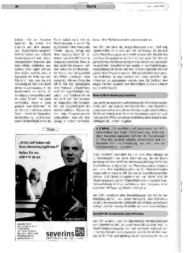 Vorschauseite 2: Dürfen Physiotherapeuten selbstständig behandeln?