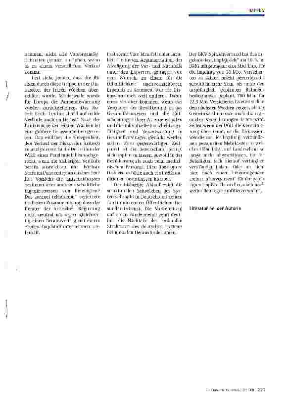 Vorschauseite 4: Impfung gegen die Neue Grippe: Sinnvolle Gefahrenabwehr oder Geldverschwendung?