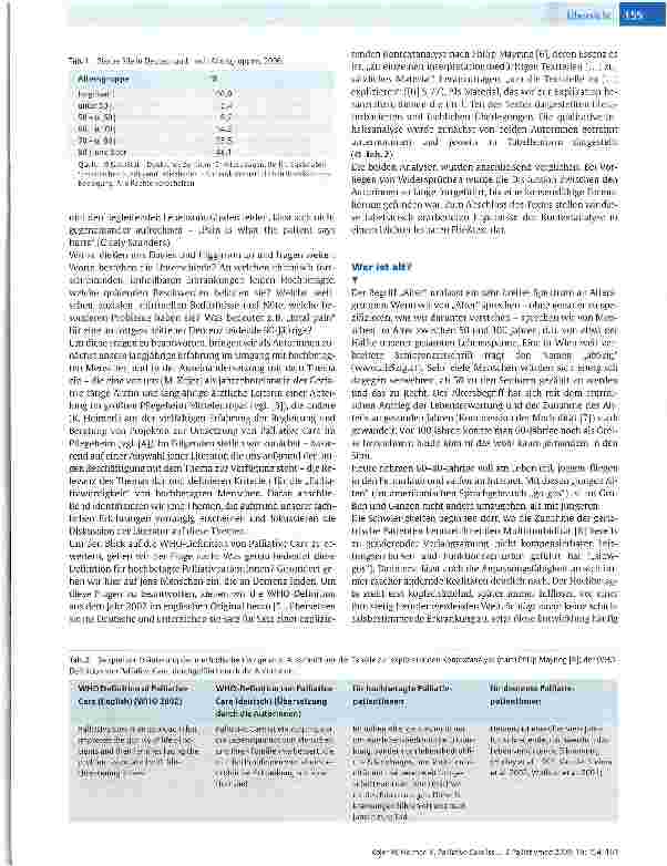 Vorschauseite 2: Palliative Care ist ein Zugang für hochbetagte Menschen - Ein erweiterter Blick auf die WHO-Definition von Palliative Care