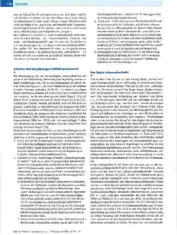 Vorschauseite 3: Palliative Care ist ein Zugang für hochbetagte Menschen - Ein erweiterter Blick auf die WHO-Definition von Palliative Care
