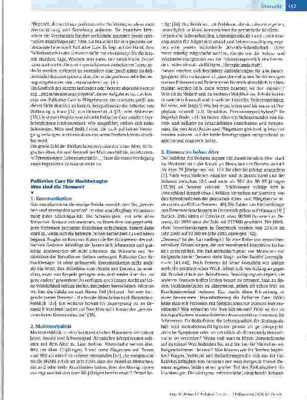 Vorschauseite 4: Palliative Care ist ein Zugang für hochbetagte Menschen - Ein erweiterter Blick auf die WHO-Definition von Palliative Care