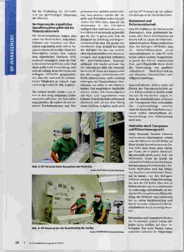 Vorschauseite 2: Ernste Notlage in deutschen OPs