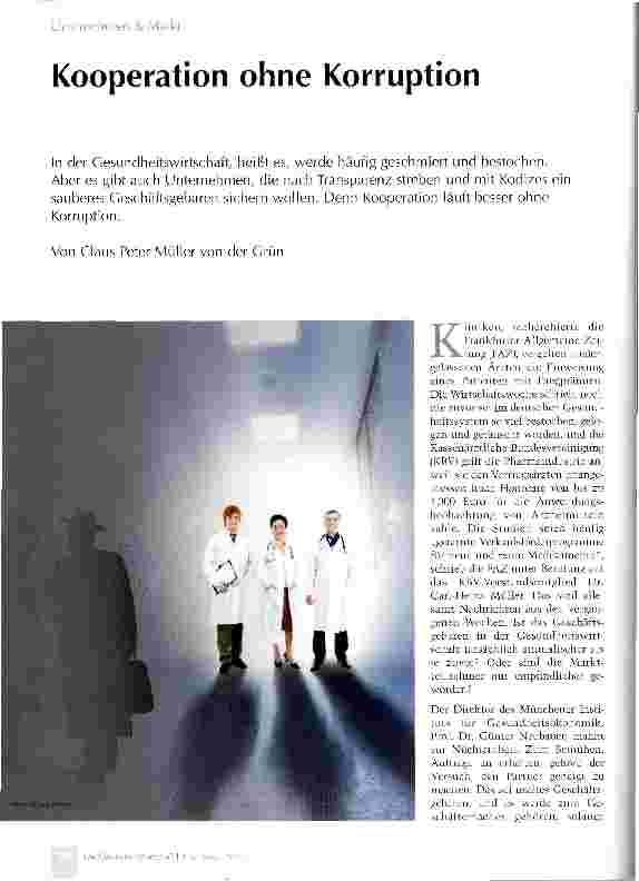 Vorschauseite 1: Kooperation ohne Korruption