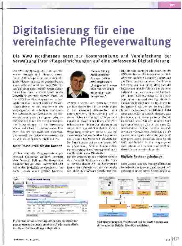 Vorschauseite 1: Digitalisierung für eine vereinfachte Pflegeverwaltung