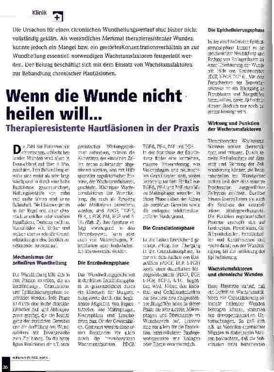 Vorschauseite 1: Wenn die Wunde nicht heilen will... Therapiesuchende Hautläsionen in der Praxis