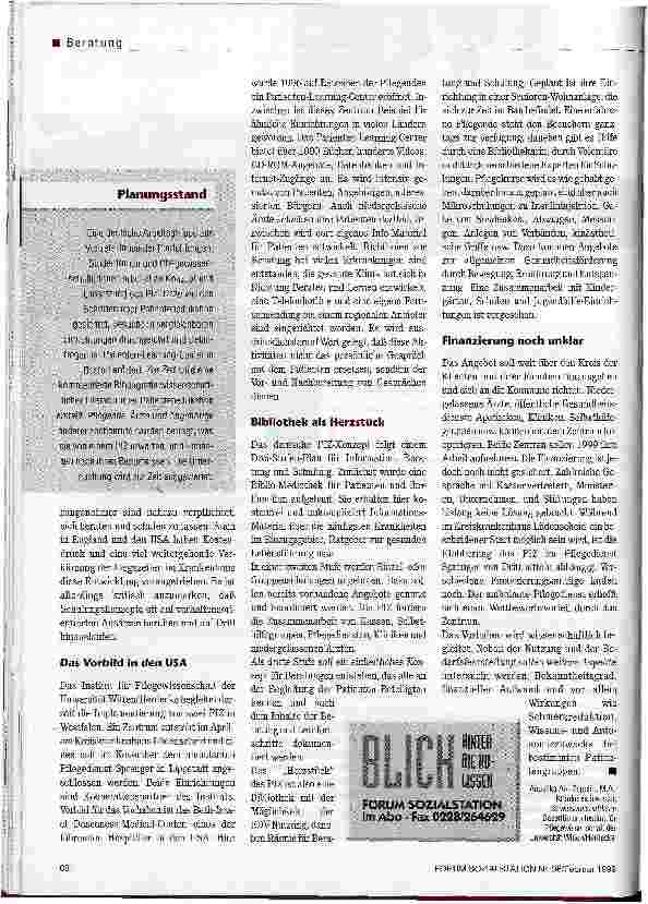 Vorschauseite 3: Patienten-Edukation als Pflegeaufgabe Planung und Aufbau von zwei Patienten-Informationszentren