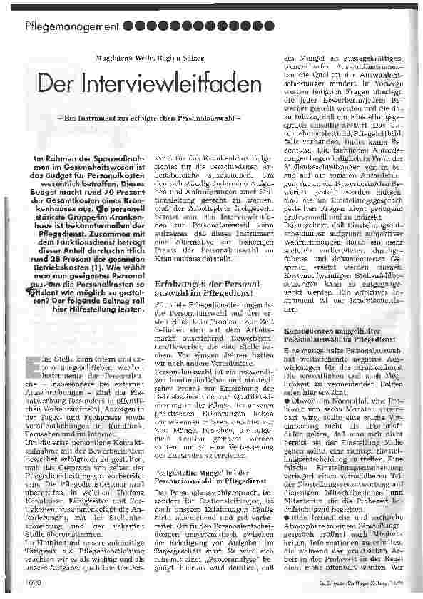 Vorschauseite 1: Der Interviewleitfaden