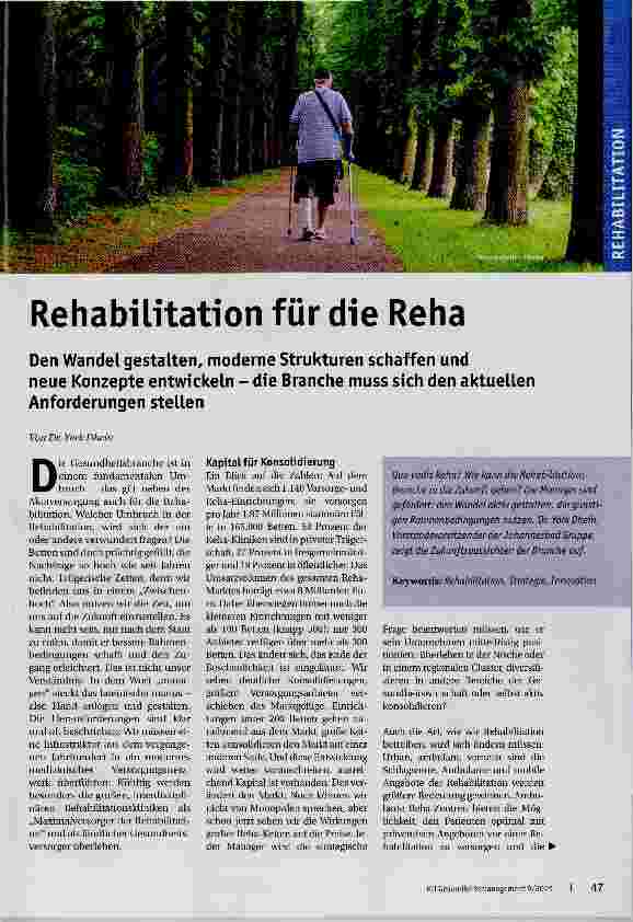 Vorschauseite 1: Rehabilitation für die Reha