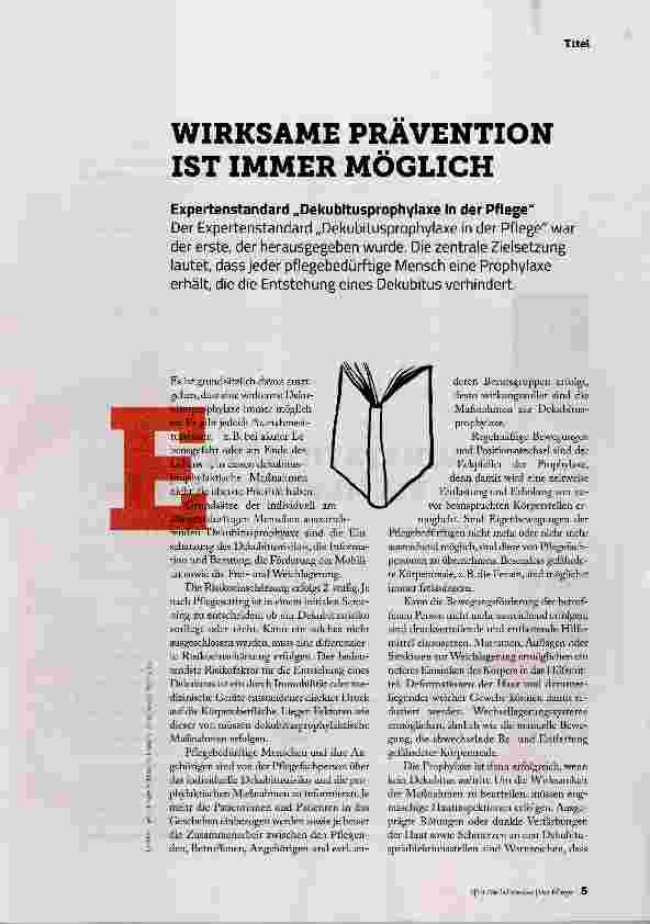 Vorschauseite 1: WIRKSAME PRÄVENTION IST IMMER MÖGLICH
