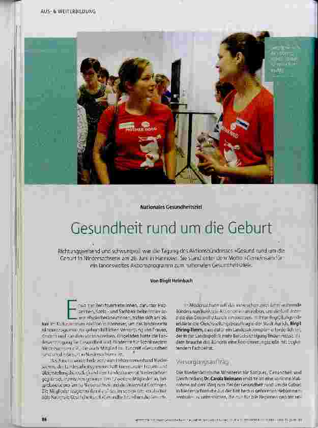 Vorschauseite 1: Gesundheit rund um die Geburt
