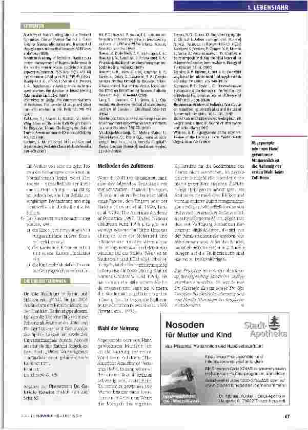 Vorschauseite 4: Zufüttern von gesunden, reifen Neugeborenen im Krankenhaus