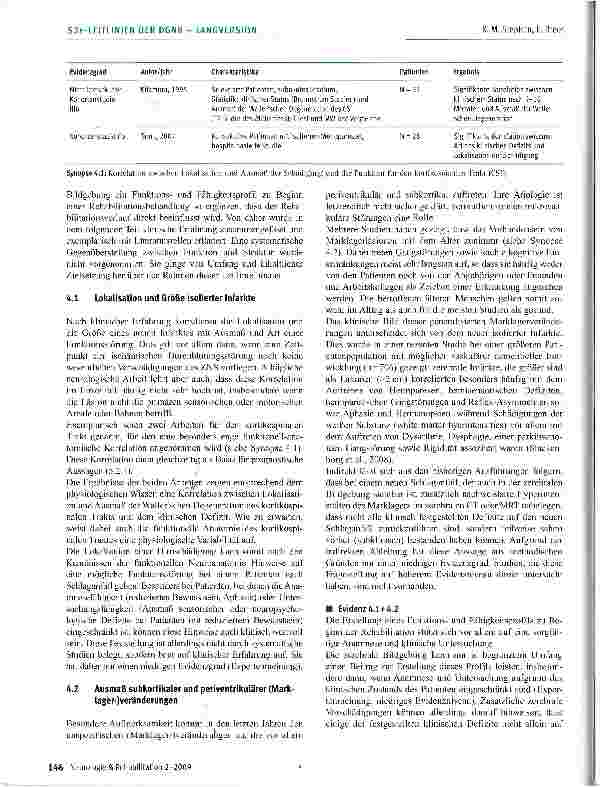 Vorschauseite 4: Wert der zerebralen Bildgebung nach ischämischem Hirninfarkt für die Rehabilitation