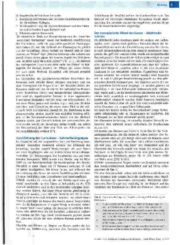 Vorschauseite 4: Förderung emotionaler Kompetenz in der Krankenpflege