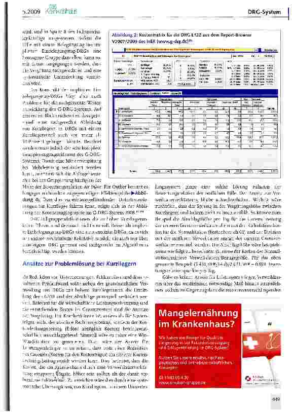 Vorschauseite 5: Ist die Vergütung für Kurzund Lang-lieger im G-DRG-System sachgerecht und sinnvoll?