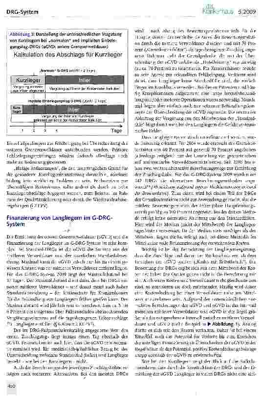 Vorschauseite 6: Ist die Vergütung für Kurzund Lang-lieger im G-DRG-System sachgerecht und sinnvoll?