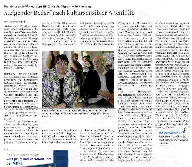 Vorschauseite 1: Steigender Bedarf nach kultursensibler Altenhilfe