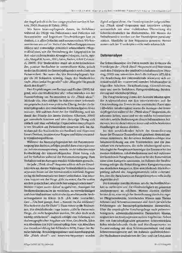 Vorschauseite 4: Wann und wie berücksichtigen Intensivpflegende Schmerz im Behandlungsprozess von Patientinnen und Patienten auf der Intensivstation?