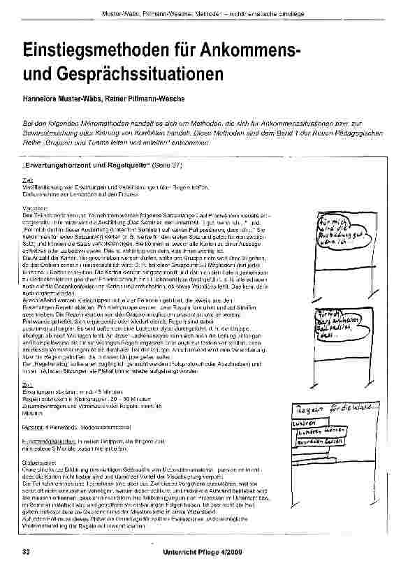 Vorschauseite 1: Einstiegsmethoden für Ankommens-und Gesprächssituationen