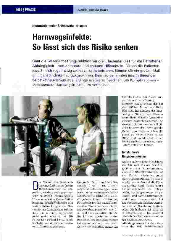 Vorschauseite 1: Harnwegsinfekte: So lässt sich das Risiko senken