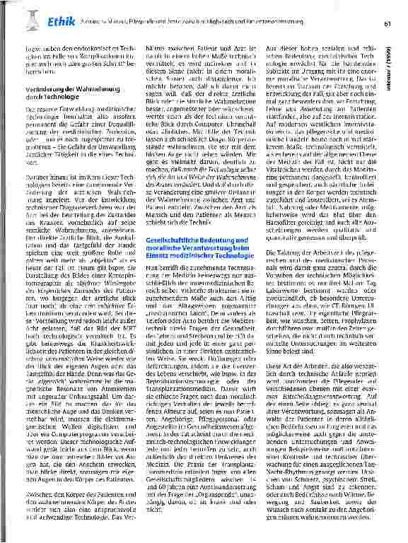 Vorschauseite 2: Pflegende und Ärzte zwischen High-Teh und Patientenorientierung