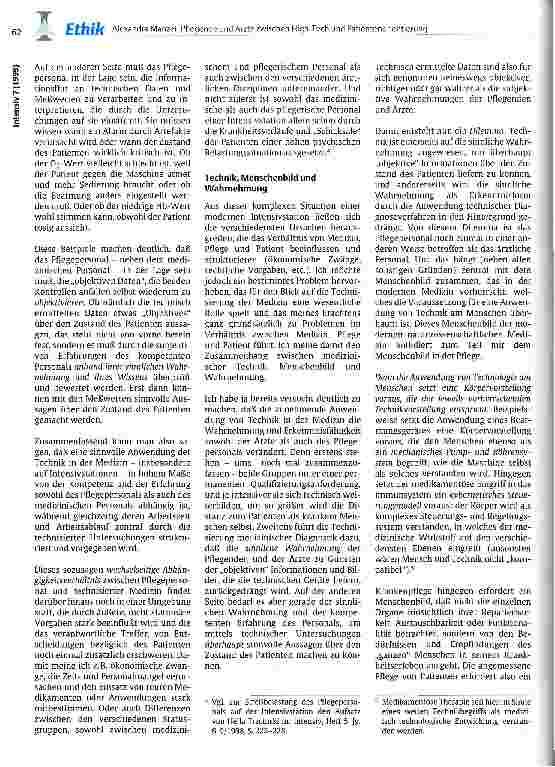 Vorschauseite 3: Pflegende und Ärzte zwischen High-Teh und Patientenorientierung