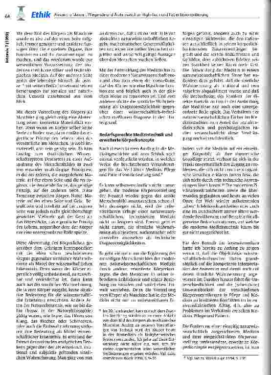 Vorschauseite 5: Pflegende und Ärzte zwischen High-Teh und Patientenorientierung