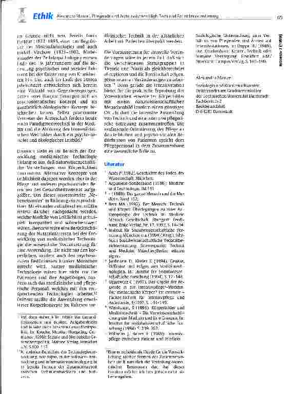 Vorschauseite 6: Pflegende und Ärzte zwischen High-Teh und Patientenorientierung
