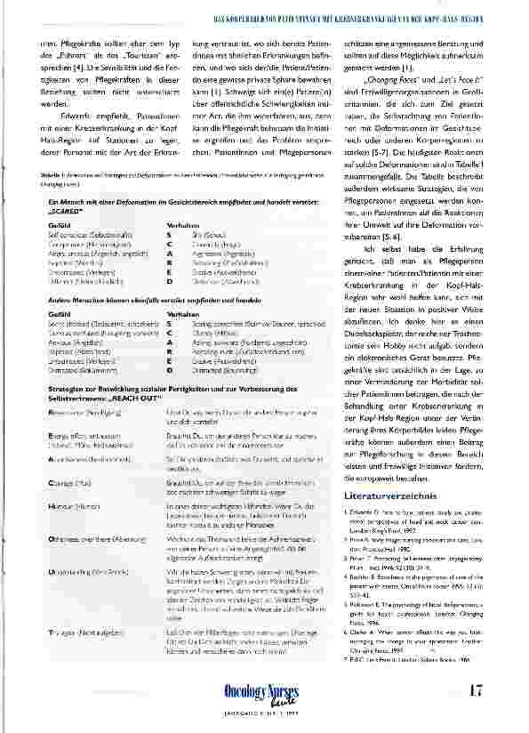 Vorschauseite 2: Das Körperbild von PatientInnen mit Krebserkrankungen in der Kopf-Hals-region Mit Kommentaren aus Österreich, Ungarn, Portugal und Rußland
