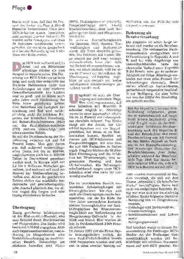 Vorschauseite 2: Hepatitis C - Die unterschätzte Gefahr?