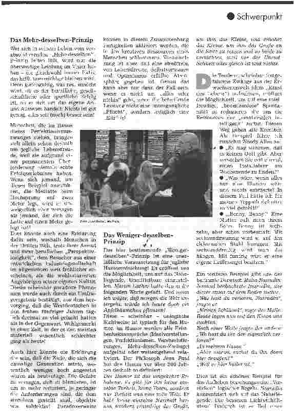 Vorschauseite 2: Weniger wäre besser gewesen Das Grundprinzip des Humors