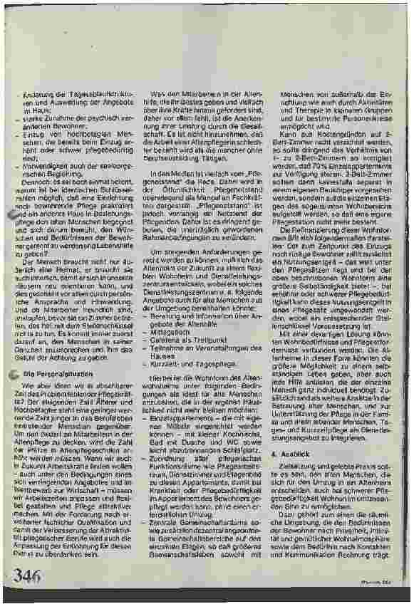 Vorschauseite 3: Altenheime - sind sie noch erforderlich? Oder was muß sich verändern?