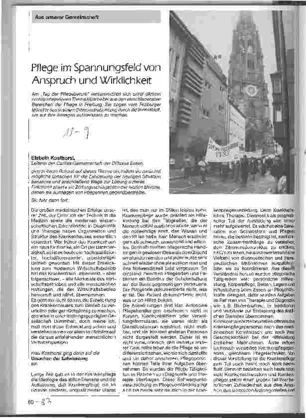 Vorschauseite 1: Pflege im Spannungsfeld von Anspruch und Wirklichkeit