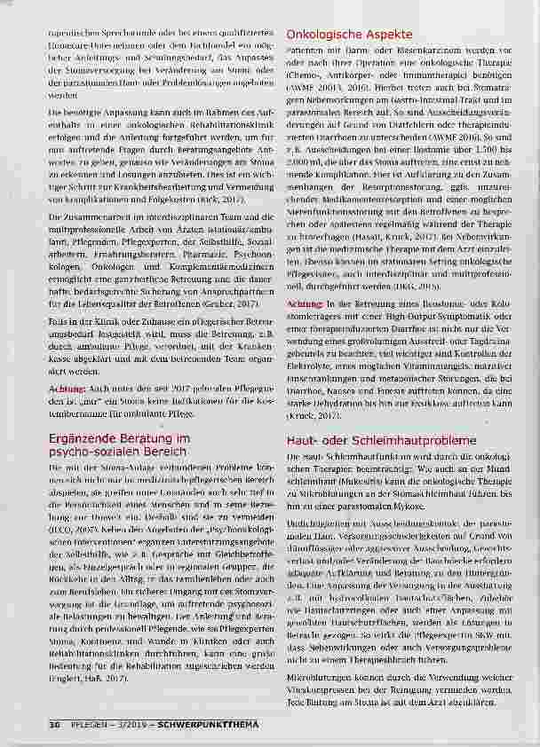 Vorschauseite 4: STOMAPFLEGE, BESONDERS BEI ONKOLOGISCHEN PATIENTEN EINE HERAUSFORDERUNG?