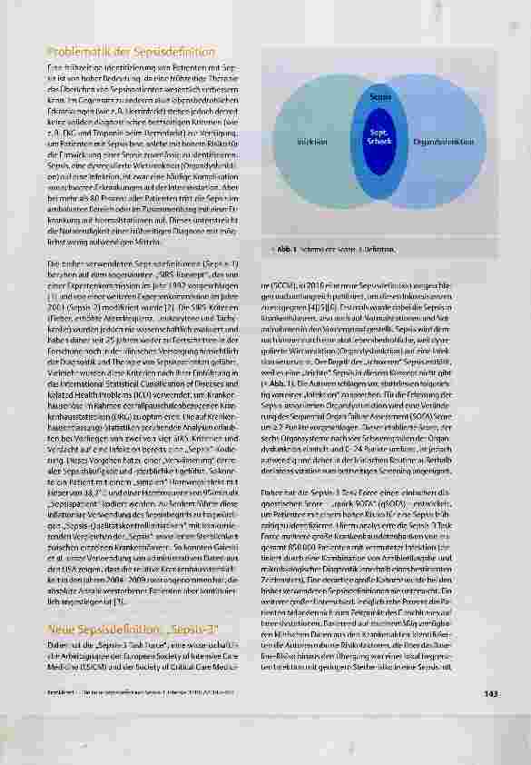Vorschauseite 2: Die neue Sepsisdefinition: Sepsis-3