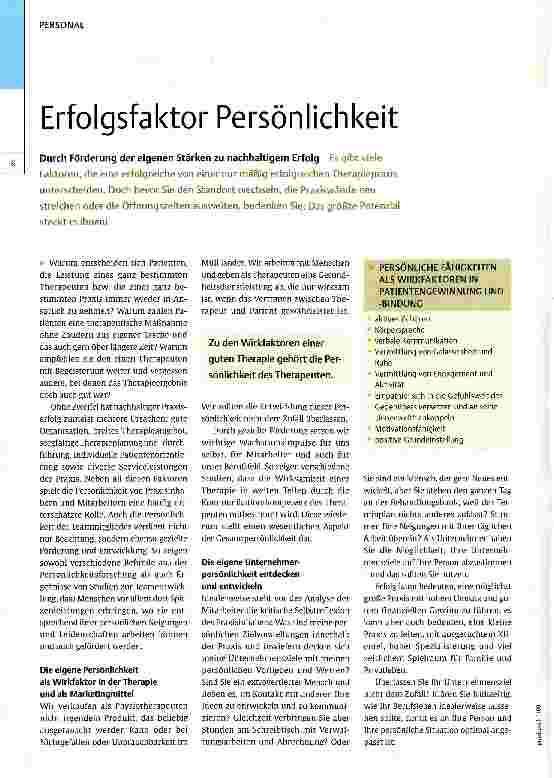 Vorschauseite 1: Erfolgsfaktor Persönlichkeit