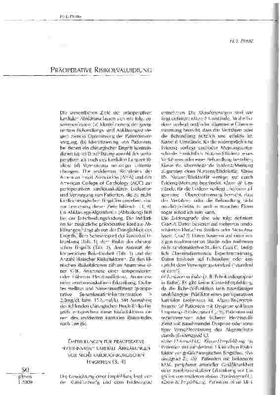 Vorschauseite 1: PRÄOPERATIVE RISIKOEVALUIERUNG