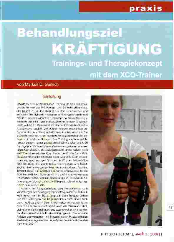 Vorschauseite 1: Behandlungsziel KRÄFTIGUNGTrainingsund Therapiekonzept mit dem XCO-Trainer