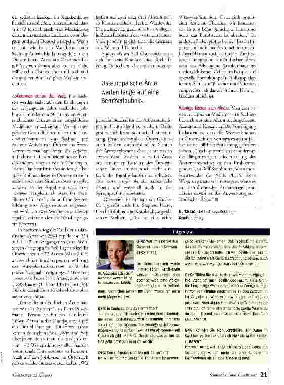 Vorschauseite 2: Werben um ausländische Ärzte